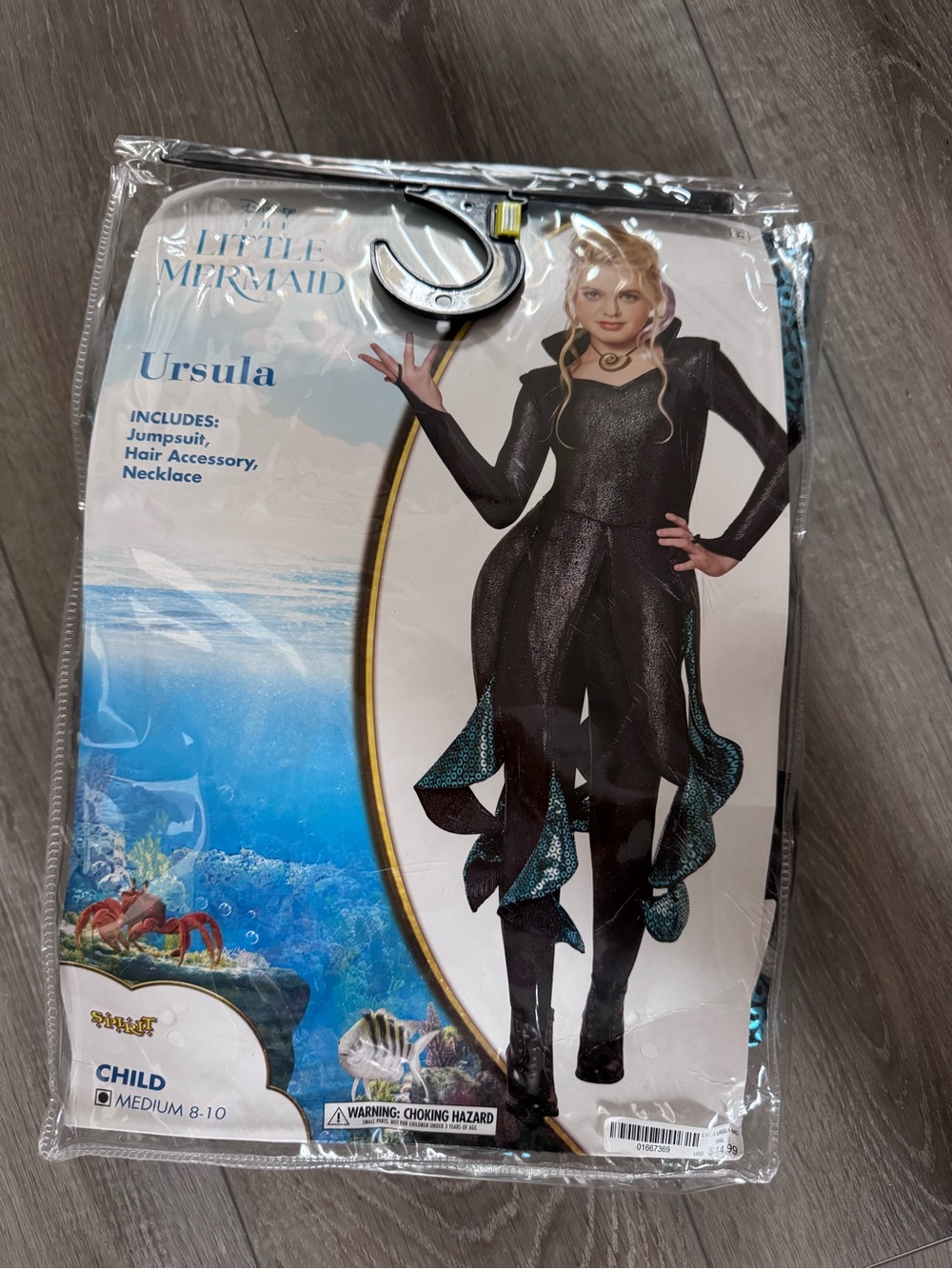 Disney Ursula Costume - Black with Teal Accents